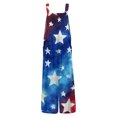 thumbnail image 5 of JULMCOMO American Flag Jumpsuits for Women Independence Day Cotton Wide Leg Patriotic Rompers Red White Blue Sleeveless 4th of July Outfits with Pockets Navy S, 5 of 6