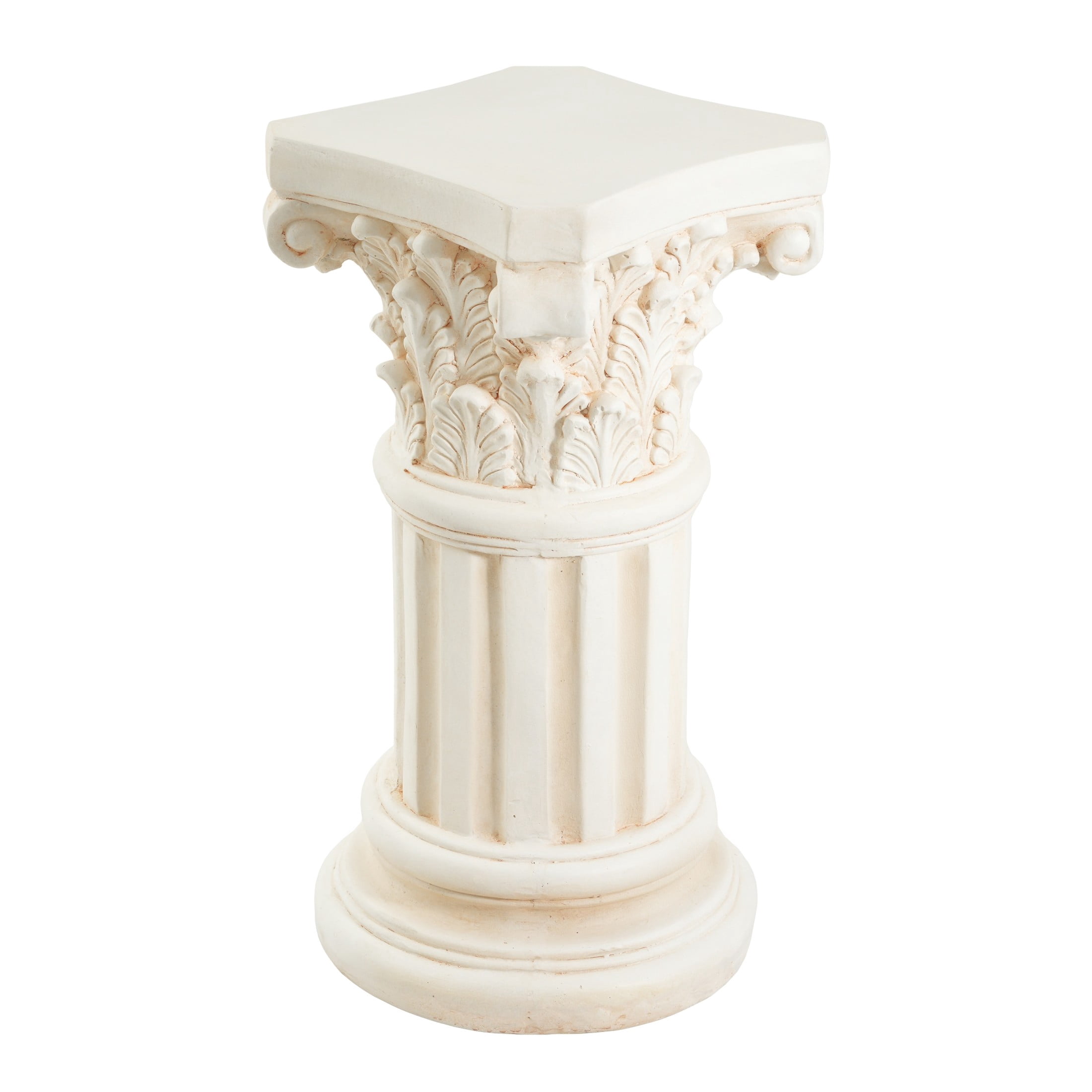 Christopher Knight Home 24.41" MGO Roman Column Pedestal Stand for Plants and Decor, Antique White