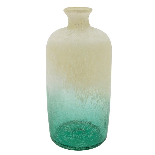 Sagebrook Home 15940-01 GLASS, 16"H FROSTED VASE, GREEN