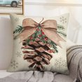 thumbnail image 2 of 4 Uds. Fundas Almohada Navideñas Estampadas Lino Decorativas 45x45cm, 2 of 9