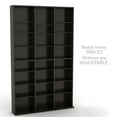 thumbnail image 6 of Atlantic 40" x 71" Oskar Adjustable Wood Media Storage Shelf Bookcase (504 DVDs, 1080 CDs), Espresso, 6 of 7