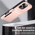 thumbnail image 3 of Wallet Case for Women Men - Flip Case Credit Card Holder Hybrid Cover, Double Layer Shockproof Heavy Duty Protection All-Round Armor Drop Protective Phone Case for iPhone 13 Pro Max, Black, 3 of 12