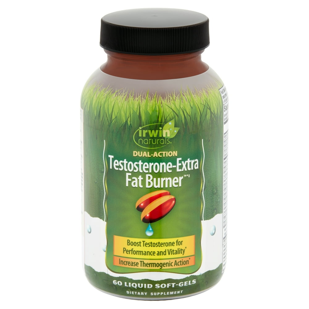 Irwin Naturals DualAction TestosteroneExtra Fat Burner Liquid SoftGels, 60 count Walmart