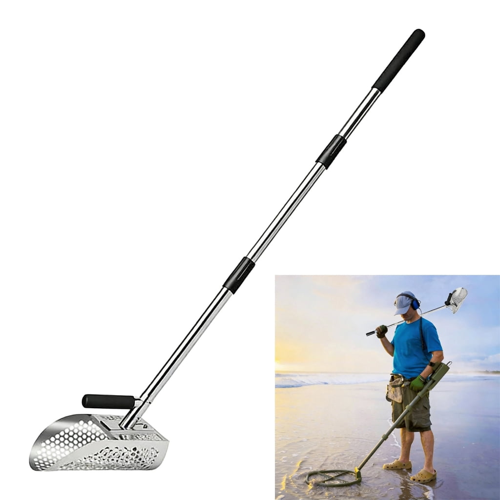 PatungKu 304 Stainless Steel Metal Detector Sand Scoops For Efficient Treasure Hunting