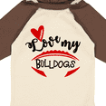 thumbnail image 4 of Inktastic Love My Bulldogs Football Boys or Girls Long Sleeve Baby Bodysuit, 4 of 5