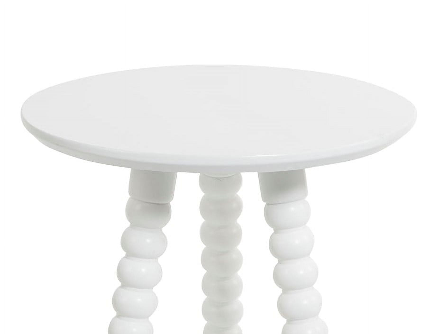 Silverwood Pure White Side Table Compact Accent 14" x 14" x 23" 1-pack