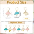 thumbnail image 2 of Enamel Cloud with Raindrop/Lightning Bolt Charm Locking Stitch Markers Golden Tone Lobster Claw Clasp Locking Stitch Marker Mixed Color 3.6~3.9cm, 2 of 6