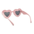 thumbnail image 4 of Womens Bubbly Bloated Round Balloon Heart Plastic Sunglasses Pink - Black, 4 of 4