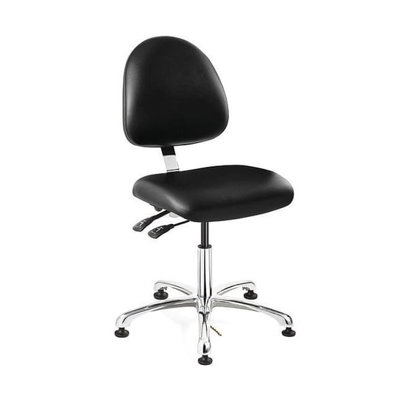 Bevco Vinyl Desk Chair, 17" to 22", Black 9051M-E-BKV