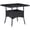 Black, variant on vidaXL Outdoor Dining Table Garden Porch Patio Table with Glass Top PE Rattan