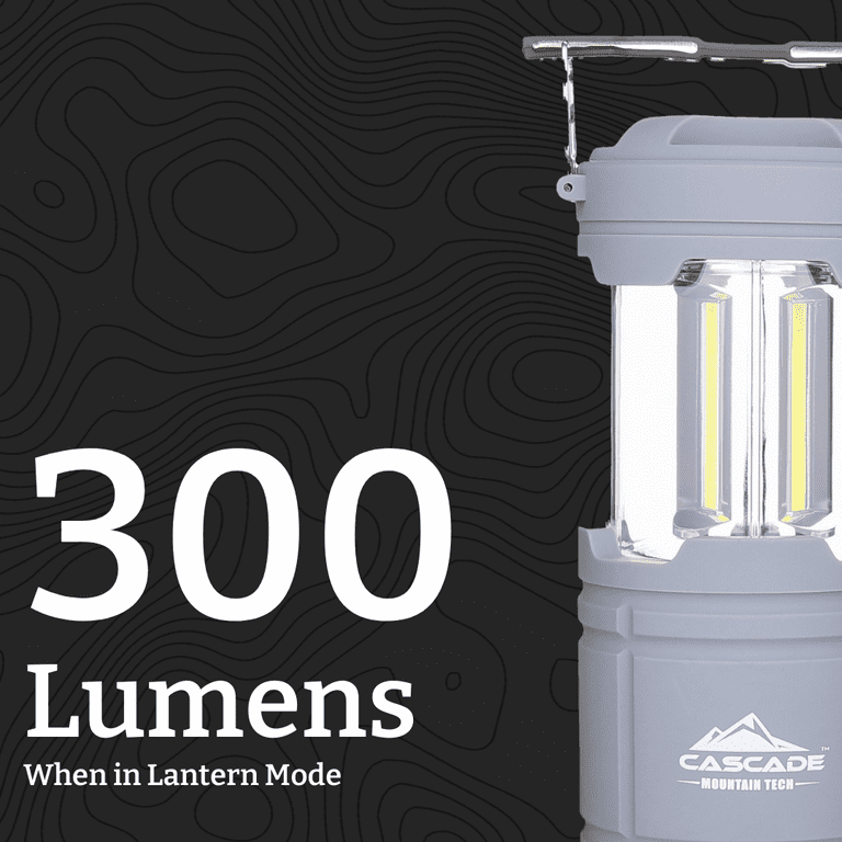 Cascade Mountain Tech 250 Lumens Camping Lanterns Including 3 x AA Batteries per Lantern