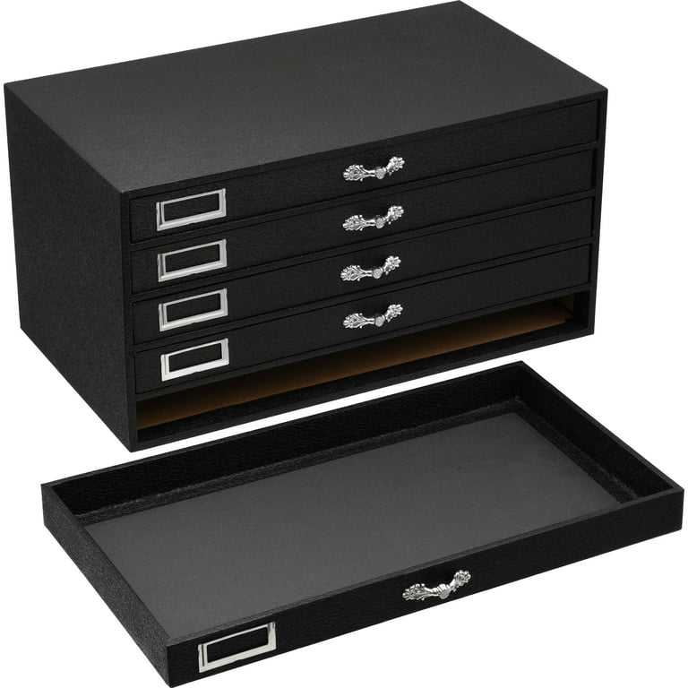 5 Drawer Jewelry Organizer Storage Display Case Box w Inserts