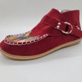 thumbnail image 5 of Zapatos de mujer Punta redonda Retro Gato Estampado Estilo étnico Hebilla de gamuza Zapatos casuales planos Wmkox8yii FOPL1546, 5 of 5