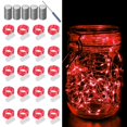 thumbnail image 1 of Cadena de luces LAMPHOME, paquete de 20 unidades, de 6.6 pies, color rojo, funciona con pilas, 1 of 7