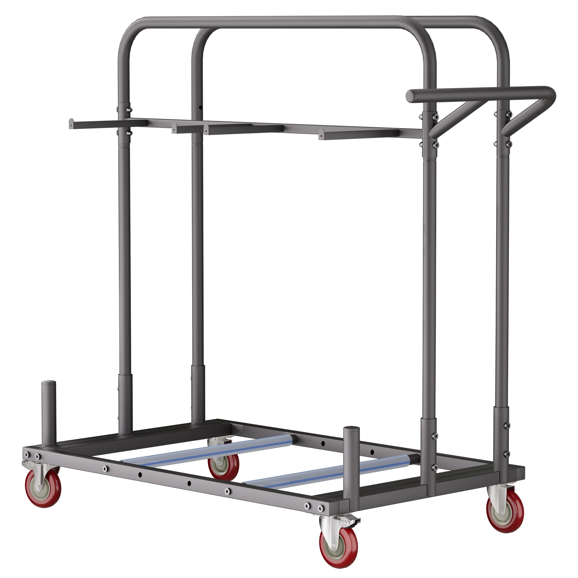 HOHYN Folding Table Truck, 1800 Lb Load Rating Heavy-Duty Hand Cart With 5-Inch Swivel Wheels, Extra Large Load Rating Utility Cart,Storage, Home, Party Events, Hotel - Black Dolly For Garage