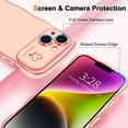 thumbnail image 3 of for iPhone 14 Case Cute Curly Wave Frame Shape Phone Cases, Thin Slim Luxury Plating Wavy Edge Soft TPU Bumper Shockproof Rubber Protective Cover for Women Girls, Love Heart-Pink, 3 of 15