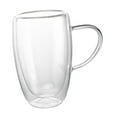 thumbnail image 2 of taza de leche,Tazas de café de vidrio para bebidas frías o calientes de doble pared,Tazas de café espresso de vidrio transparente Tazas para la mañana,Taza de café de vidrio con, 2 of 8