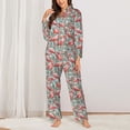 thumbnail image 2 of Sigee Pink Flamingo for Women’s Pajama Sets Long-Sleeved Pjs Sets for Women 2 piece Sleepwear-Large, 2 of 7