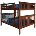 thumbnail image 2 of Donco Kids Full Over Full Solid Wood Mission Bunk Bed in Light Espresso, 2 of 4