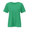 thumbnail image 6 of WTXUE T Shirts Oversized Tshirts Plus Size V Neck T Shirts Women Short Sleeve Tops Casual Summer Tshirts Loose Fit Tee Short Sleeve Shirts for Women Tunic Tops T Shirts for Women Loose Fit Green 3Xl, 6 of 6