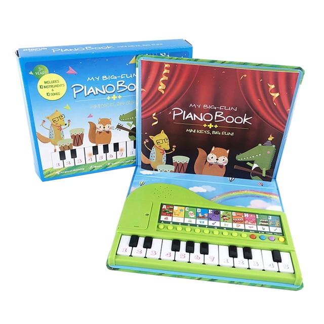 Toddler Piano Book Educational Musical Toy With 20 Keys And 10 Songs, Early Learning Instrument For Kids Birthday