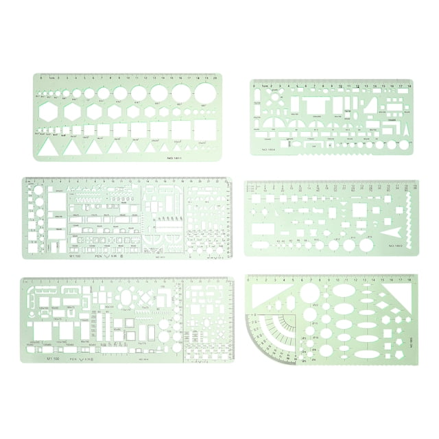 MasteelfCA 1 Set Geometric Stencil Drafting Tool Geometric Architecture Drawing Template