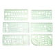 thumbnail image 1 of juego de plantillas geométricas para dibujar, plantilla de dibujo arquitectónico geométrico, 1 of 4