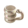 thumbnail image 1 of Bewildely Taza de cerámica para café, té, agua, tazas creativas, contenedor de desayuno, taza colorida para parejas, tazas nórdicas de oficina, regalo Teteras Blanco Bewildely HA081409-03, 1 of 6