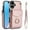 Rose gold, variant on For iPhone 16 Case Premium PU Leather Accordion Folding Wallet &Card Holder With RFID Shielding Material Phone Case ,with Adjustable Ring Holder And Wristband,black,For iPhone 16