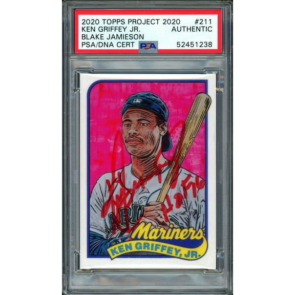 Ken Griffey Jr. Autographed Topps Project 2020 Blake Jamieson Card #211 Seattle Mariners "HOF 16" #1/1 PSA/DNA #52451238