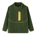 thumbnail image 6 of Atogsazn Kids Girls Fleece Full Zip Jacket Children Sherpa Long Sleeve Coat Winter Warm Tops Green 8-9 Years Fashion, 6 of 9