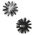thumbnail image 2 of Zucker Feather Products Feather Shoe Clip w/Marabou-Hackle-Felt - 2.75" - 2 pcs - White/Black, 2 of 2