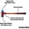 thumbnail image 2 of Halder Simplex Mallet with Soft Blue Rubber/Black Rubber Inserts and Cast Iron Housing, 1.18" / 11.99 oz., 2 of 4