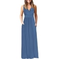 thumbnail image 1 of Vestido largo suelto sin mangas de verano para mujer Vestido largo casual con bolsillos Xemadio FSHY034-79, 1 of 5