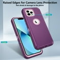 thumbnail image 5 of Compatible with iPhone 13 Pro Max 2021 6.7 inch Phone Case Hybrid Rugged Shockproof Hard Protective Drop Proof Full Body Heavy Duty Mobile Cell Cover for iPhone13promax 5G 13Max Plus Women Men Purple, 5 of 7