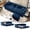 Blue + Velvet + 3 Seat, variant on 3-in-1 King Size Chesterfield Sofa Bed - 89"W Pull-Out Convertible Sleeper, 3-Seater Velvet Tufted Sofa with Chaise Lounge & Movable Ottoman,Grey