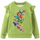 thumbnail image 4 of Vestido de verano para niña con estampado de flores de Pascua, manga corta, bolsillos con volantes y cuello redondo, top de poliéster, 4 of 5