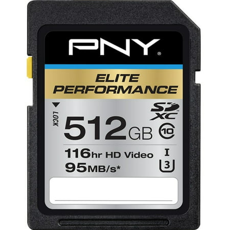 PNY 512GB Elite Performance SDXC 95MB/s Memory