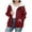 Red, variant on YABCSAZ Womens Winter Sherpa Lined Hoodies Casual Zip Up Oversized Fleece Jacket Y2K Hoodie Jacket Warm Coats Pockets