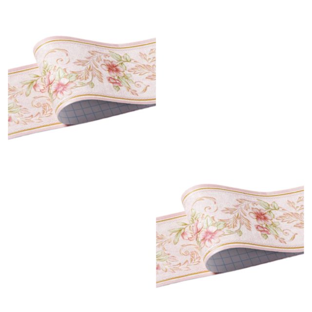 Guardoinrt Waterproof Wallpaper Border Living Space With Style Instantly Change Look Of Room PVC Creative pink pastoral 2Set