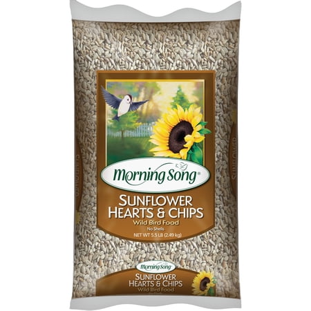 Global Harvest Foods Morning Song Sunflower Hearts & Chips Wild Bird Seed - Pack of 2