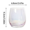 thumbnail image 3 of Kitchen Cups, Ongmies Creative Smoothie Glass Juice Glass Milk Glass Ion Plating Glass Transparent Pot Bellied Oval Shaped Cup., Glass&Bottle, 1× Cup, 3 of 7