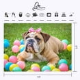 thumbnail image 3 of ABPHOTO Polyester 7x5ft Bulldog Backdrop Cute Bulldog Colorful Balloon Green Grass Photography Background and Studio Photography Backdrop Props, 3 of 5