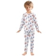 thumbnail image 3 of joogoo Sailboats 2 Piece Long Sleeve Tee and Pants Cotton Pajama Set 4T, 3 of 7