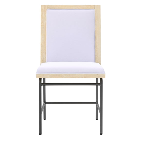 Alpine Furniture Sloane Ensemble de 2 Chaises de Salle à Manger Latérales en Métal en Bois Flotté Naturel