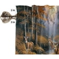 thumbnail image 5 of Curtain Valances for Windows, Deer Standing by a Stream Deep in The Forest Rod Pocket Valance Window Treatments Short Curtains for Kitchen Bathroom Living Room 54 x 18 Inches, 1 Panel, 5 of 6