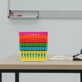 thumbnail image 4 of 6Pcs Small Plastic Pencil Baskets Classroom Desk Organizers Colorful Storage Trays Utility Bins for Classroom Office Home School Supplies, 4 of 8