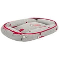 thumbnail image 3 of SAFAVIEH Hohoho Regular Pillow Style Dog Bed, Grey/Red, 3 of 8