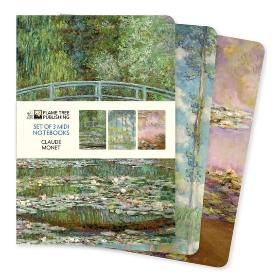 MIDI Notebook Collections Claude Monet Set of 3 MIDI Notebooks, (Hardcover)