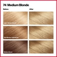 thumbnail image 3 of Revlon Colorsilk Beautiful Color Permanent Hair Dye, Dark Brown, At-Home Full Coverage Application Kit, 74 Medium Blonde, 3 Pack, 3 of 11